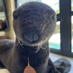 Vintage DAKIN 1986 Large 28" SEAL Stuffed Animal Plush Made In USA